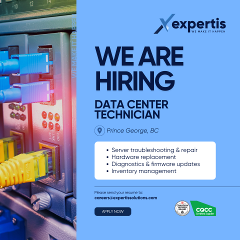 We Are Hiring - Data Center Technician